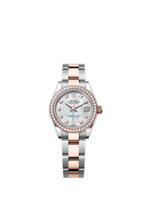 أويستر، ٢٨ مم، من فولاذ أويستر ستيل وذهب إيفروز والألماس  الرقم المرجعي 279381RBR