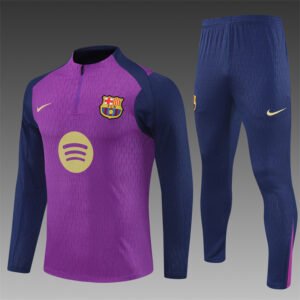 2025/2026 Barcelona Half-Pull Training Suit Purple Set 1:1 Thai Quality