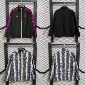2025/2026 Juventus Double-Sided Windbreaker Black Football Jersey 1:1 Thai Quality