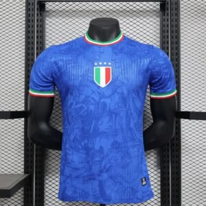 2025 Player Version Italy Training Suit Blue Soccer Shirt 1:1 Thai Quality