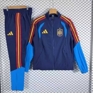2026 Spani Full-Zip Training Blue Football Jersey Set 1:1