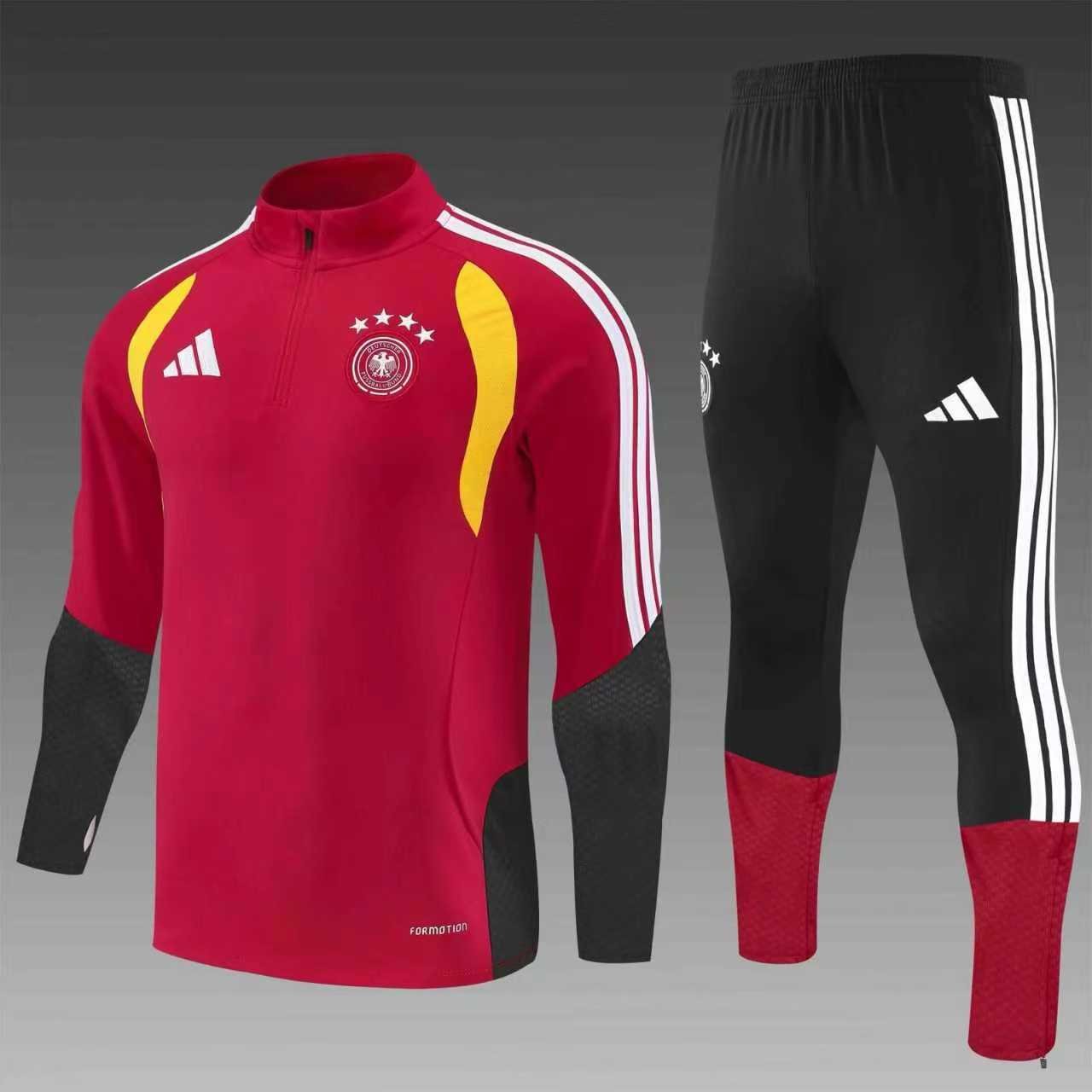 2026 Germany Half-Pull Training Suit Red Jersey Set 1:1 Thai Quality