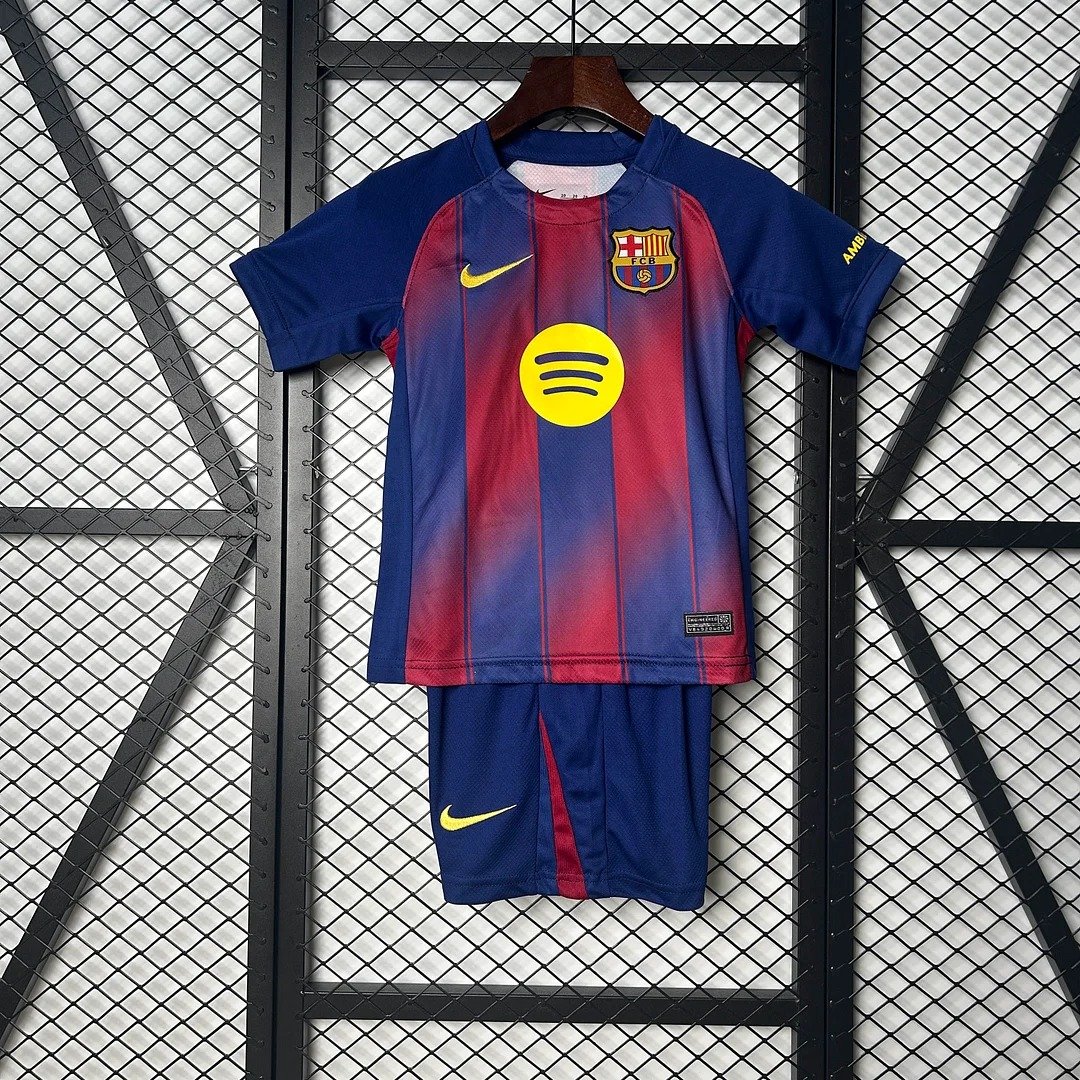 2025/2026 Barcelona Home Football Shirt 1:1 Thai Quality Kids Size