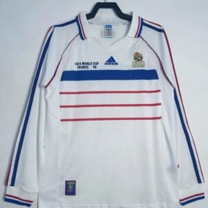 1998 Retro Long Sleeve France Away Football Shirt 1:1