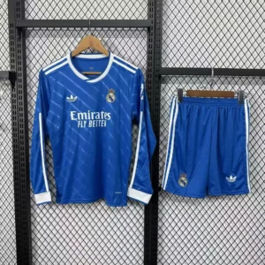 2025/2026 Long Sleeves Real Madrid Third Away Football Jersey 1:1 Thai Quality Kids Size