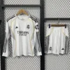 2025/2026 Long Sleeves Real Madrid Home Football Jersey 1:1 Thai Quality Kids Size