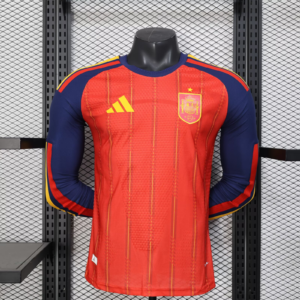 2026 Long Sleeves Player Version Spain National Team Home Jersey 1:1