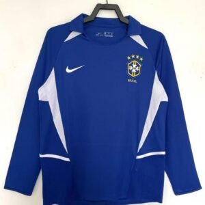 2002 Long Sleeves Retro Brazil Away Soccer Jersey1:1