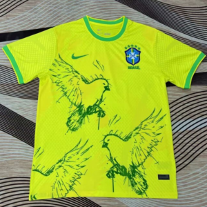 2024 Brazil Special Edition Birds Yellow Soccer Jersey 1:1