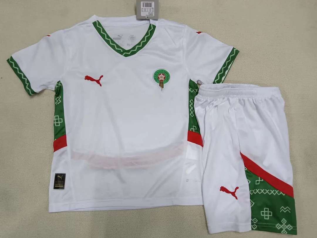 2025 Morocco National Team Away Football Shirt 1:1 Thai Quality Kids Size