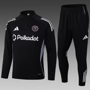 2025/2026 Inter Miami Half-Pull Training Suit Black Football Shirt 1:1 Quality