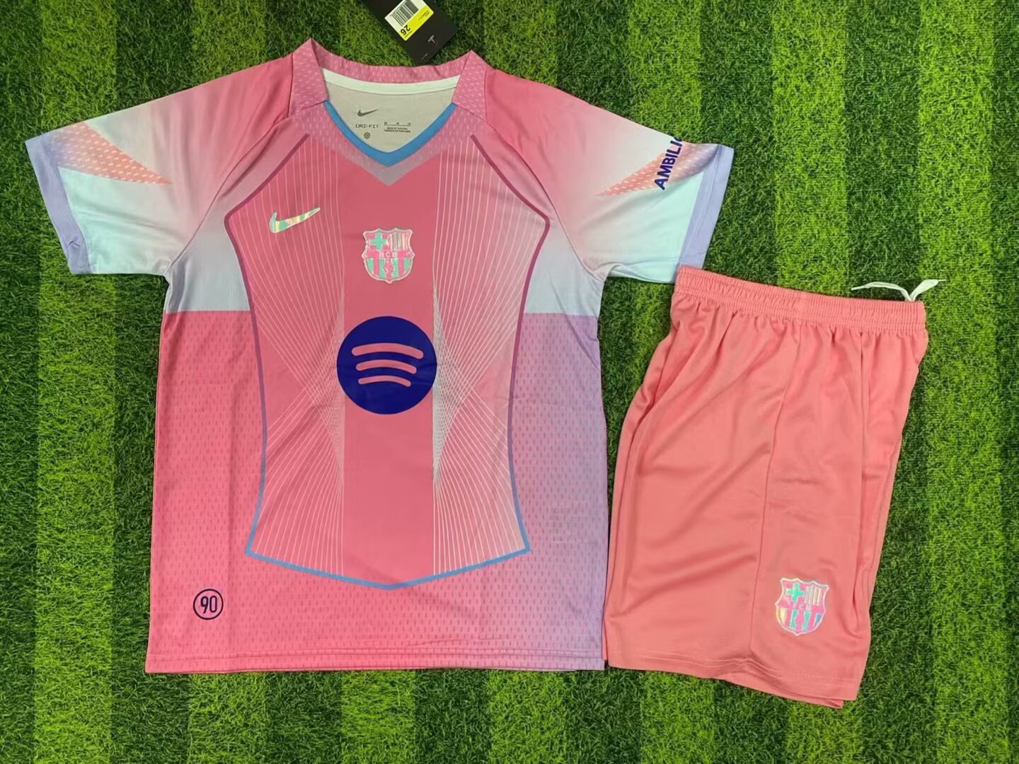 2025/2026 Barcelona Special Edition Pink Football Shirt 1:1 Thai Quality Kids Size