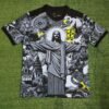 2024 Brazil Special Edition Jesus Black Gray Soccer Jersey