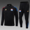2025/2026 Lyon Half-Pull Training Suit Black Football Jersey Set 1:1 Thai Quality