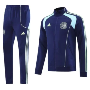 2025/2026 Ajax Full Zip Training Suit Blue Football Jersey 1:1 Thai Quality
