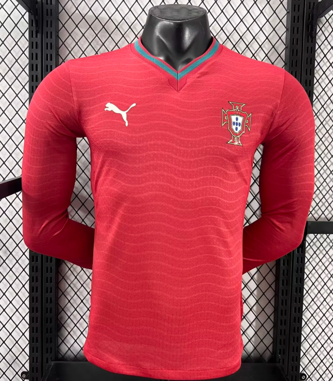 2026 Long Sleeve Player Version Portugal National Team Home Football Jersey 1:1 Thai Quality
