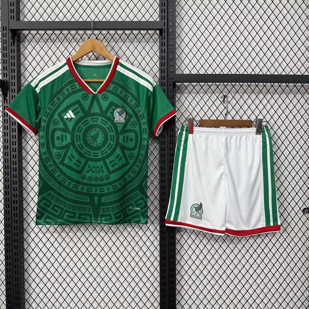 2026 Mexico National Team Home Football Shirt 1:1 Thai Quality Kids Size