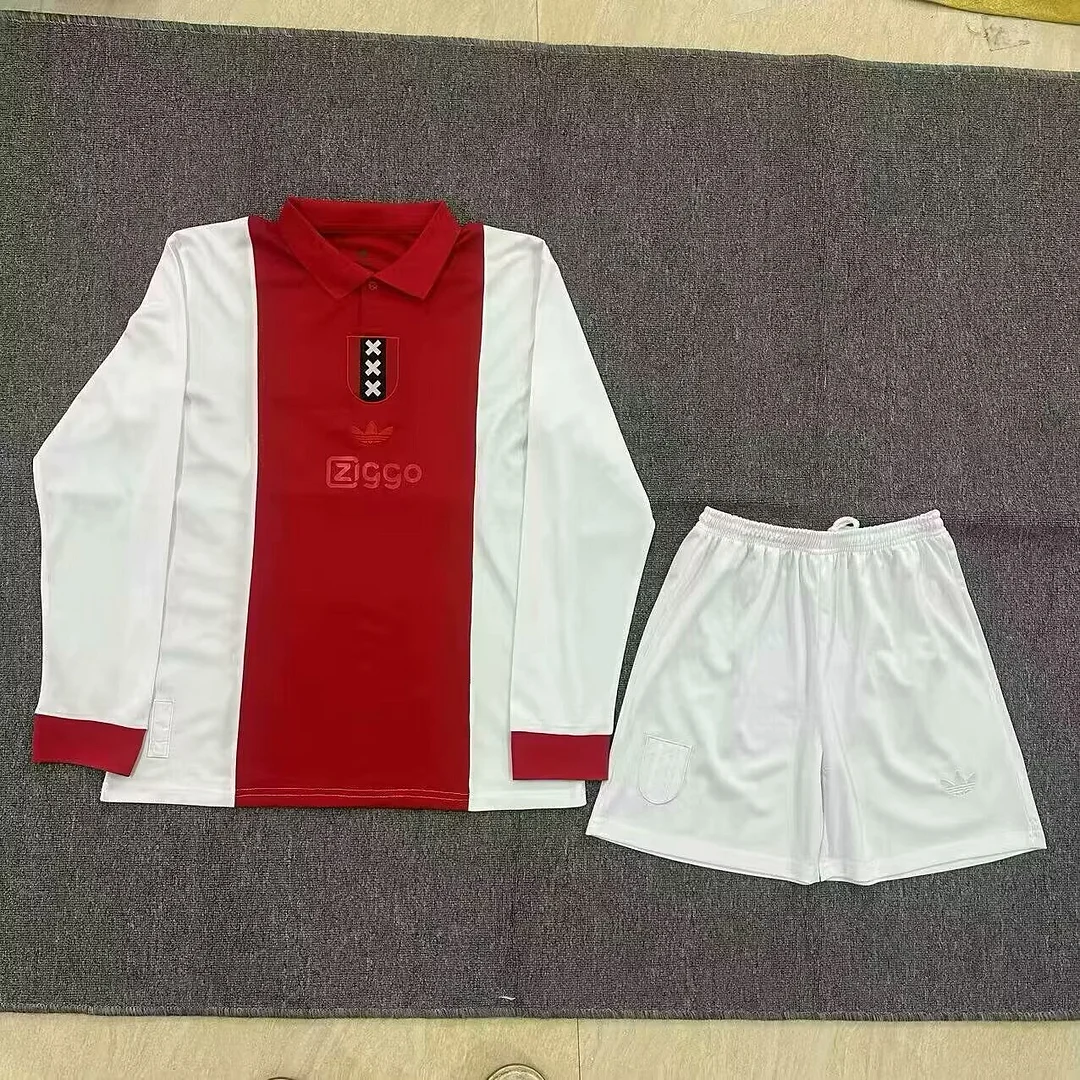 2025/2026 Long Sleeves Ajax 125th Anniversary Edition Football Jersey 1:1 Thai Quality Kids Size