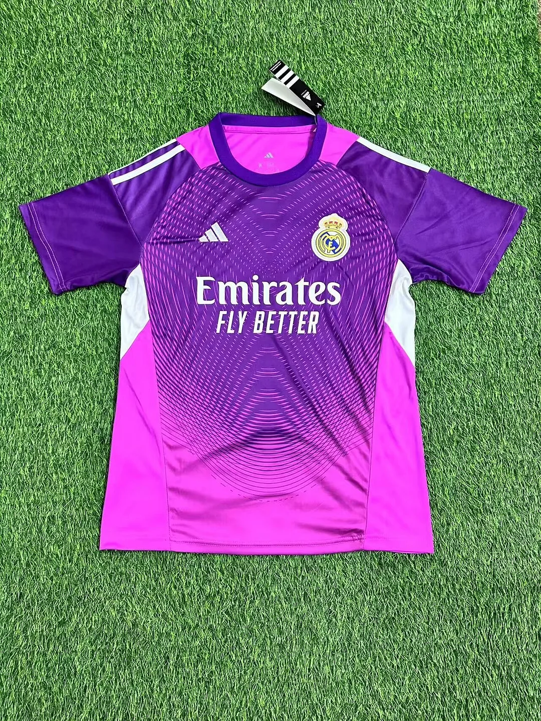 2025/2026 Real Madrid Goalkeeper Purple Red Football Jersey 1:1 Thai Quality
