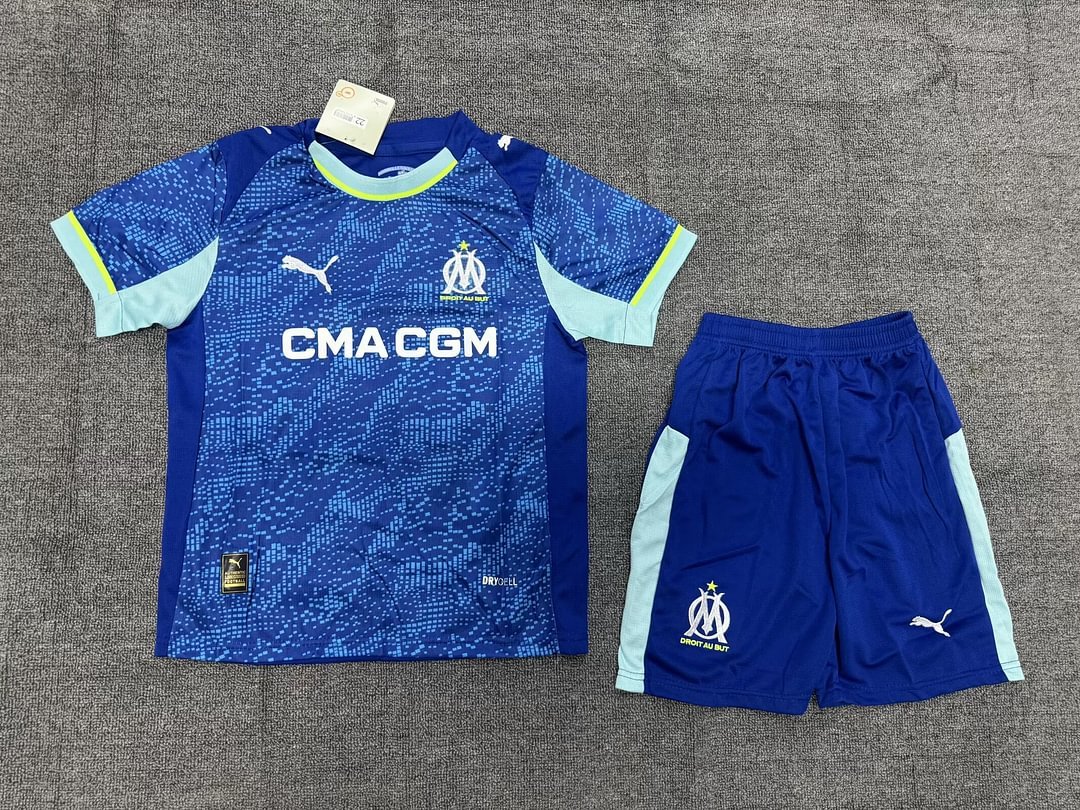 2025/2026 Olympique de Marseille Third Away Football Jersey 1:1 Thai Quality Kids Size