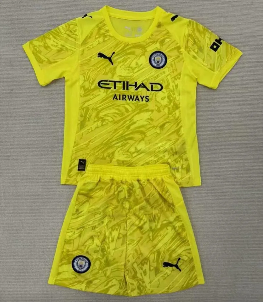 2025/2026 Manchester City Goalkeeper Yellow Set Football Shirt 1:1 Thai Quality