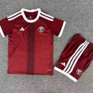 2026 Qatar National Team Home Football Jersey 1:1 Thai Quality Kids Size