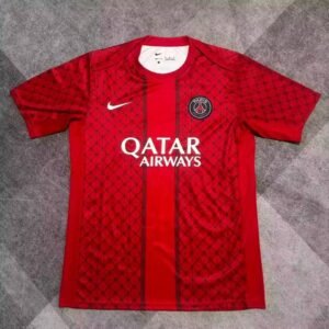 2025/2026 Psg Paris Saint-Germain Training Suit Red Football Shirt 1:1 Thai Quality