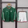 2026 Long Sleeves Mexico National Team Home Football Jersey 1:1 Thai Quality Kids Size