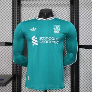 2025/2026 Player Version Liverpool Third Away Long Sleeve Soccer Jersey 1:1 Thai Quality