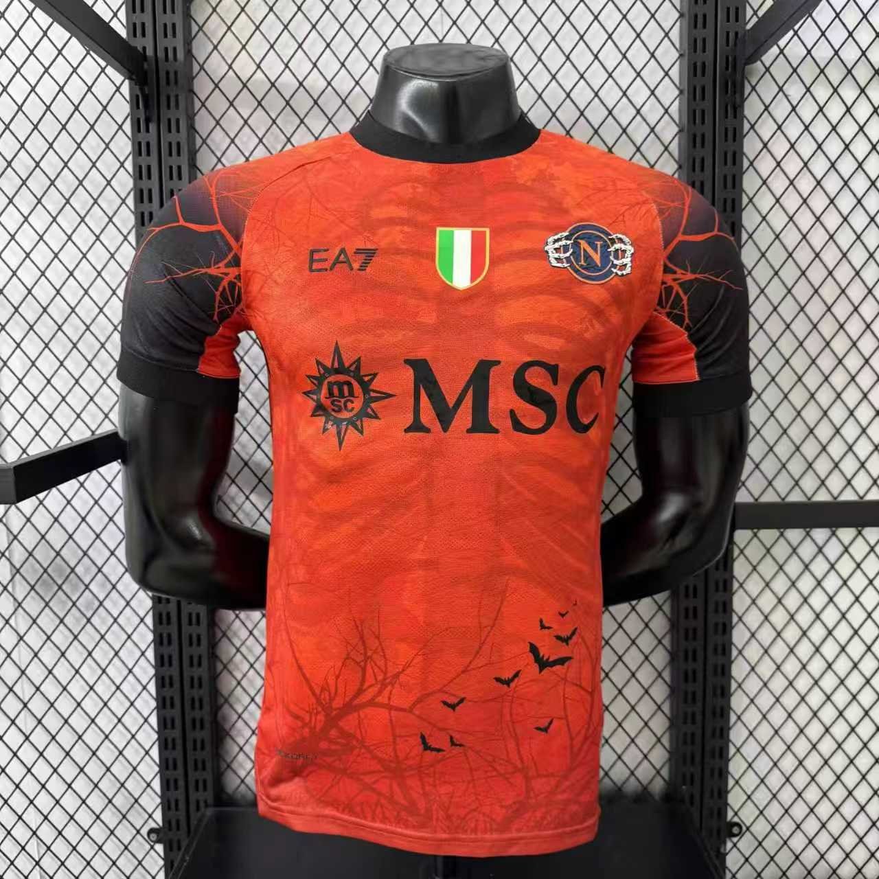 2025/2026 Player Version  Napoli Halloween Orange Soccer Jersey 1:1 Thai Quality
