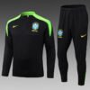 2025 Brazil Half-Pull Training Suit Black Football Jersey 1:1