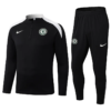 2025/2026 Chelsea Half-Pull Training Suit Black Football Jersey Set 1:1 Thai Quality
