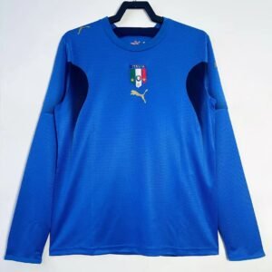 2006 Retro Italy Home Long Sleeve Soccer Shirt 1:1