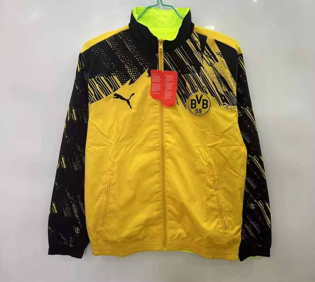 2025/2026 Dortmund Double-Sided Windbreaker Yellow Green Football Jersey 1:1 Thailand Quality