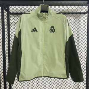 2025/2026 Real Madrid Windbreaker Light Green Football Shirt 1:1 Thai Quality