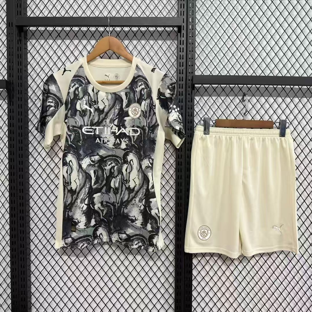 2025/2026 Manchester City Year Horse Special Edition Football Shirt 1:1 Thai Quality Kids Size