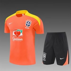 2025 Brazil Training Suit Special Edition Orange Soccer Jersey 1:1 Thai Quality
