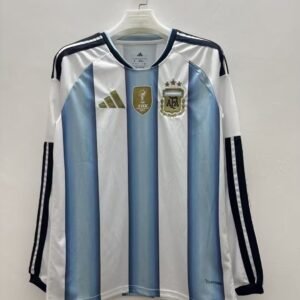 2026  Long Sleeve Argentina Home Soccer Jersey 1:1 Quality