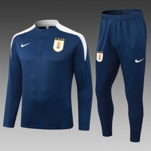 2025/2026 Uruguay Half-Pull Training Suit Royal Blue Football Jersey Set 1:1 Thai Quality