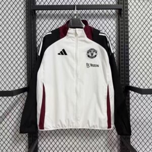 2025/2026 Manchester United Windbreaker White Football Jersey 1:1 Thai Quality