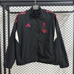 2025/2026 Liverpool Windbreaker Black Football Shirt 1:1 Thai Quality
