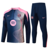 2025/2026 Barcelona Half-Pull Training Suit Pink And Blue  1:1