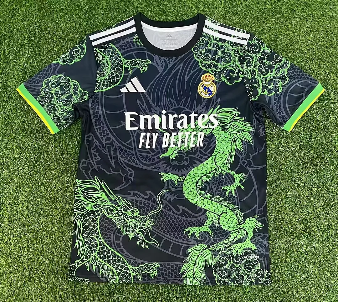 2025/2026 Real Madrid Special Edition Green Dragon Football Jersey 1:1 Thai Quality