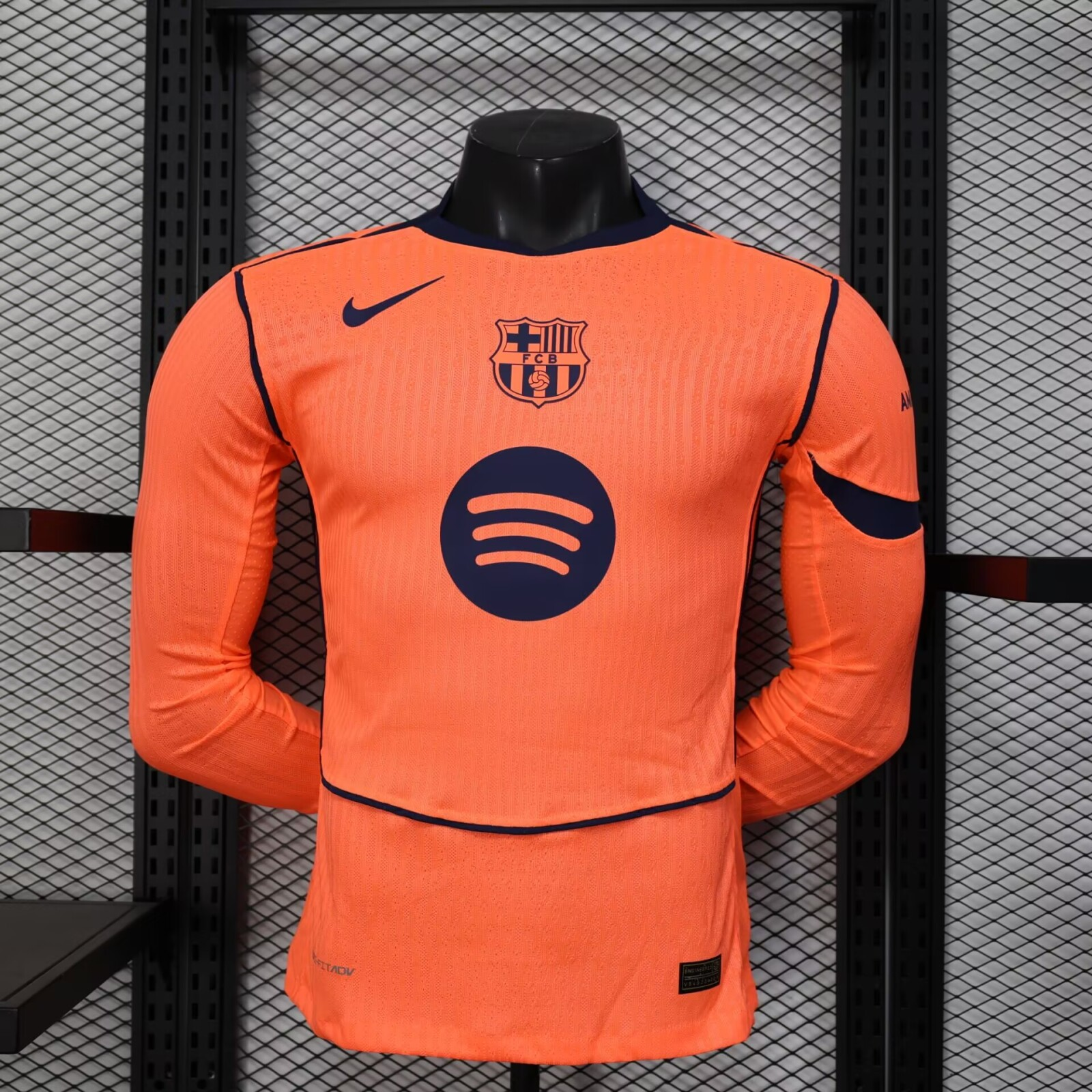 2025/2026 Long Sleeve Player Version Barcelona Third Away Football Shirt 1:1 Thai Quality