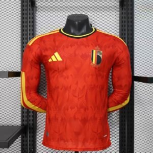 2026 Long Sleeve Player Version Belgium National Team Home Football Shirt 1:1 Thai Quality