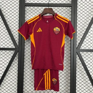 2025/2026 Roma Home Soccer Jersey 1:1 Thai Quality Kids Size