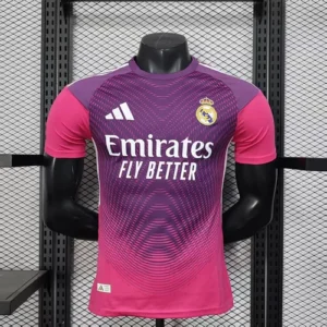 2025/2026 Player Version Real Madrid Goalkeeper Purple Red Football Jersey 1:1 Thai Quality