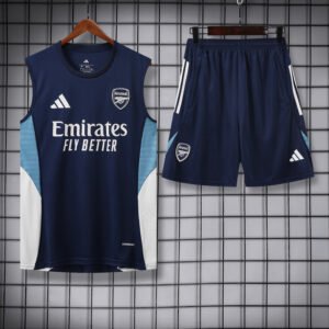 2025/2026 Arsenal Pre-Match Training Uniform Royal Blue Jersey + Shorts 1:1 Thai Quality