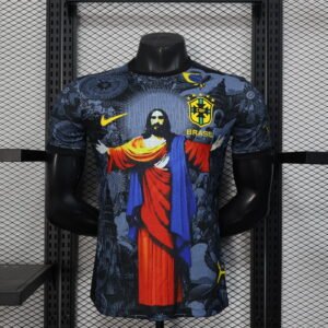 2025 Player Version Brazil Special Edition Jesus Red Grey Soccer Jersey 1:1